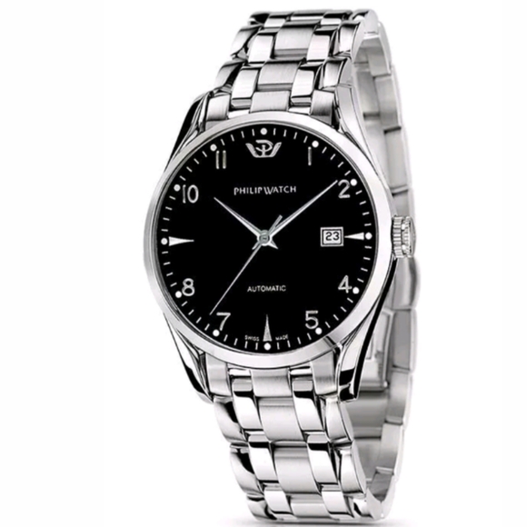 Philip Watch Stainless Steel Automatic Black Dial Swiss Made Watch 8223680025
